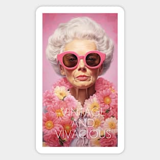 Pink Lady Funny Portrait Magnet